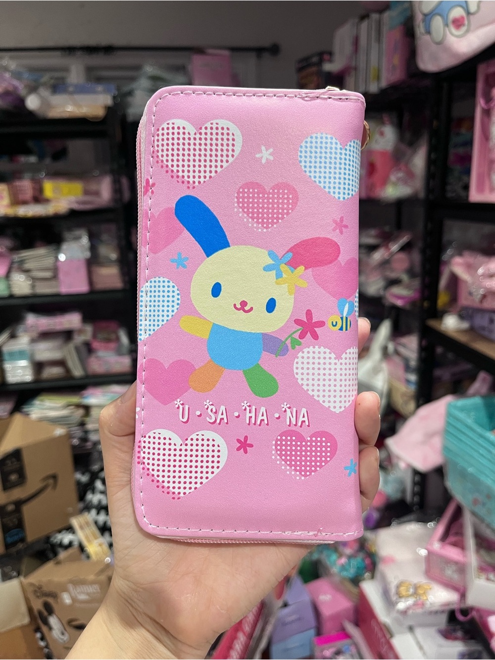 Usahana long zipper wallet